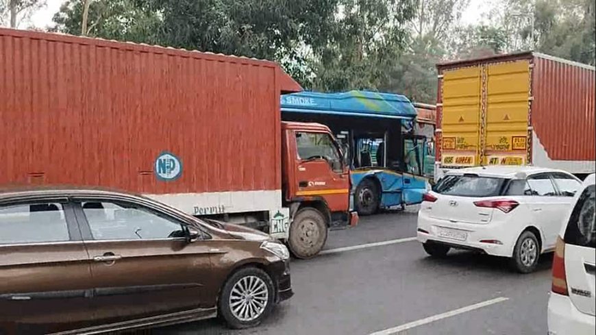 One Dead, Over 24 Injured As Speeding DTC Bus Crashes Into Delhi Metro Pillar In Punjabi Bagh