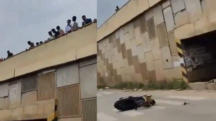 Angry Mob Throws Bikers` Motorcycles Off Flyover After Stunt Performances In Bengaluru