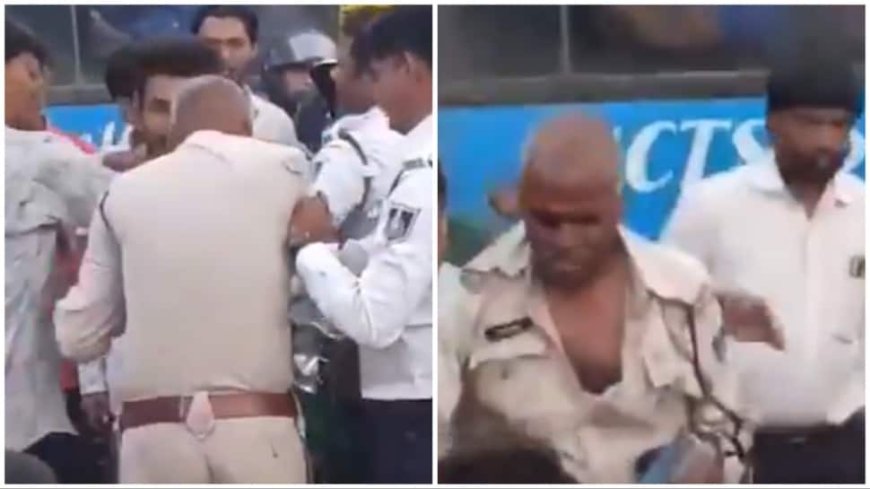 Men Tear Cop’s Uniform In Broad Daylight Assault In Indore, Viral Video Sparks Outrage