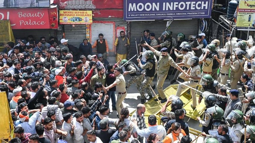 Shimla: Police Release CCTV Clips Of Stone-Pelting During Anti-Mosque Protest; 6 Officers Injured, 8 FIRs Filed