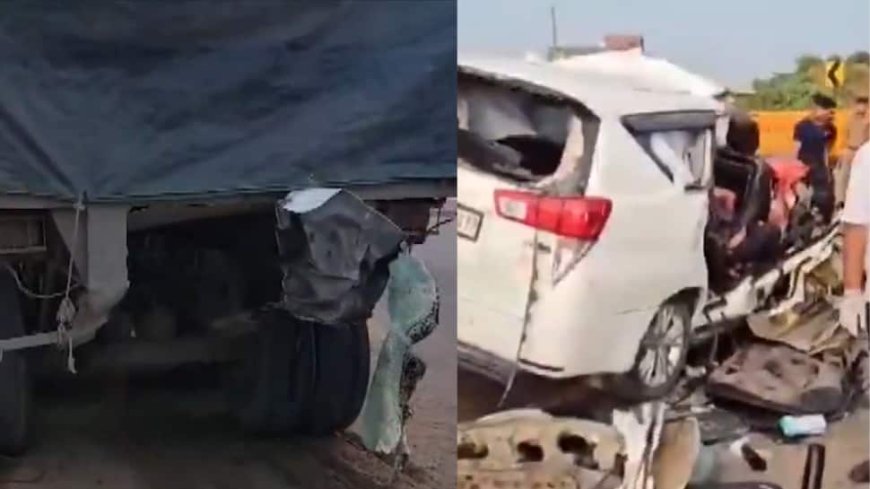 7 Killed As Car Collided Into Trailer Truck In Gujarat`s Sabarkantha