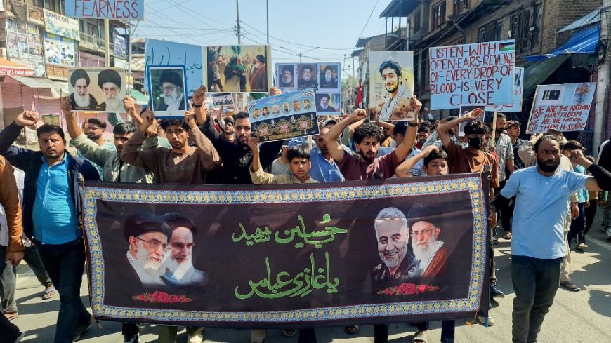 Protests Continue For 3rd Day In Parts Of Kashmir Over Hezbollah Leader Nasrallah`s Killing