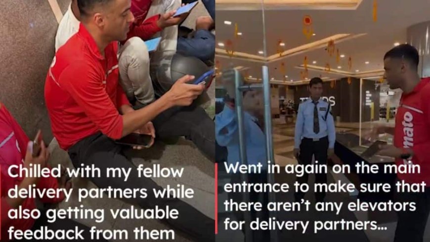 Zomato CEO Deepinder Goyal Stops At Gurugram`s Ambience Mall During Food Delivery – Watch Viral Video!