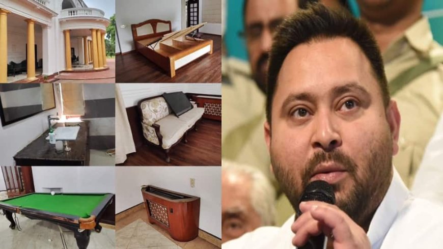 BJP Accuses Tejashwi Of `Looting` Bihar Dy CM`s Bungalow, Claims Bed, Sofas, Water Taps Taken Away