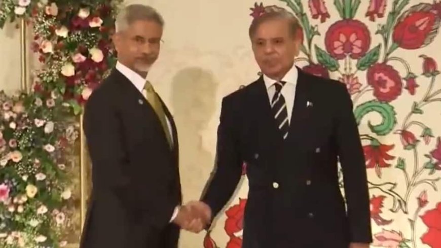 EAM Jaishankar, Pakistan PM Sharif Shake Hands Ahead Of SCO Summit