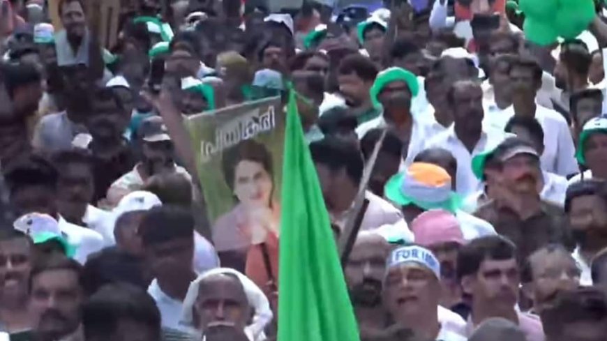 Massive Turnout In Kalpetta As Priyanka Gandhi Kicks Off Campaign For Wayanad Bypoll