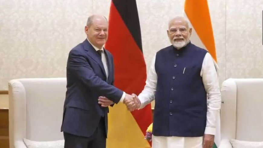 PM Modi Meets German Chancellor Scholz, Calls For Peaceful Solutions To Conflicts In Ukraine, West Asia