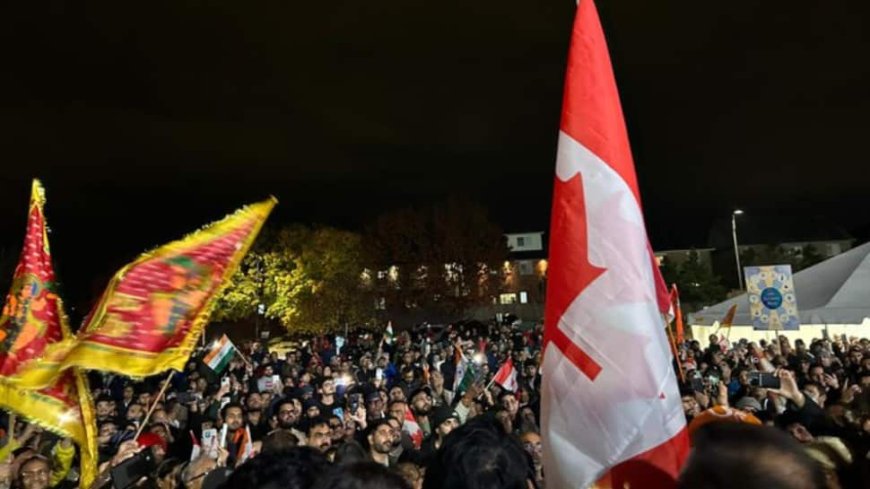 Canadian Hindus Protest Khalistani Extremist Attacks On Temples, Hold Rally In Brampton