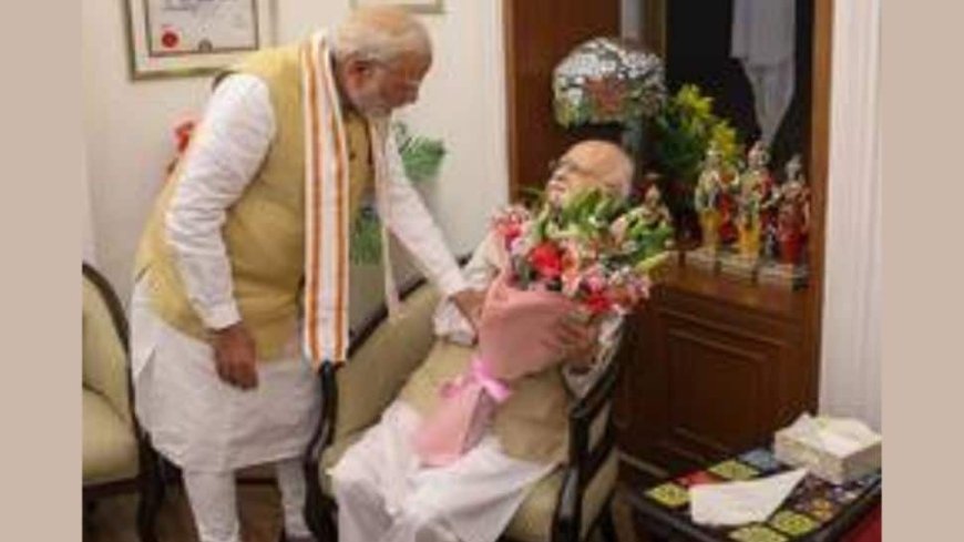 PM Modi Meets L K Advani On 97th Birthday, Praises His Role In Nation`s Development