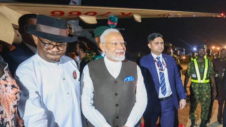 Modi Arrives In Nigeria; What’s On Agenda In PM`s Three-Nation Tour?