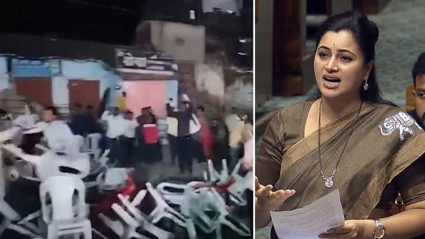 Chairs Thrown At Ex MP Navneet Rana As Chaos Erupts In Maharashtra’s Amravati Rally