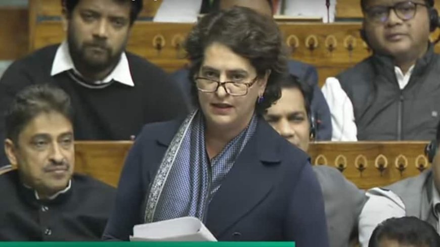 In Her Maiden Lok Sabha Speech, Priyanka Gandhi Accuses NDA Govt Over Trying To Break Constitution; Call For Caste Census