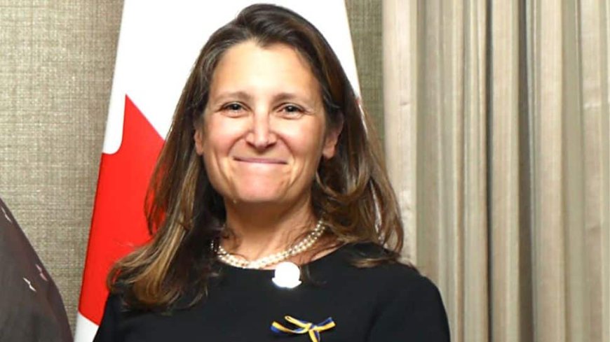 Canada Finance Minister Chrystia Freeland Resigns Hours Before Statement On Canada's Economy