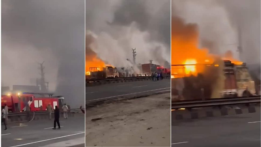 Jaipur Fire: At Least 5 Dead, 40 Vehicles Set Ablaze After Truck Collision Near Petrol Pump