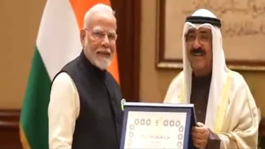 Modi In Kuwait: PM Honoured With Gulf Country's Highest Honour, 'The Order Of Mubarak Al Kabeer'