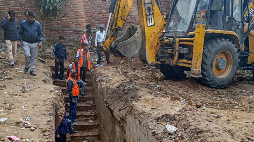 Sambhal: ASI Team Assesses Progress Of Excavation Work At Ancient Stepwell