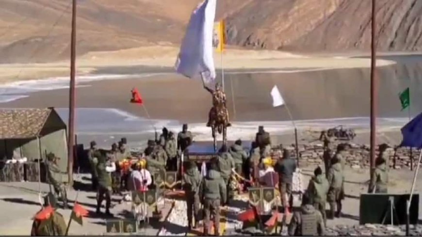 Watch: Shivaji Maharaj Statue Unveiled By Indian Army At Pangong Tso Lake In Ladakh