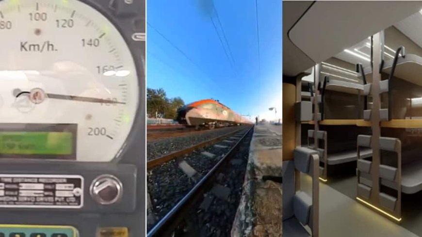 Wow! Vande Bharat Sleeper Clocks 180kmph Speed During Trials; Vanishes In Seconds - Watch