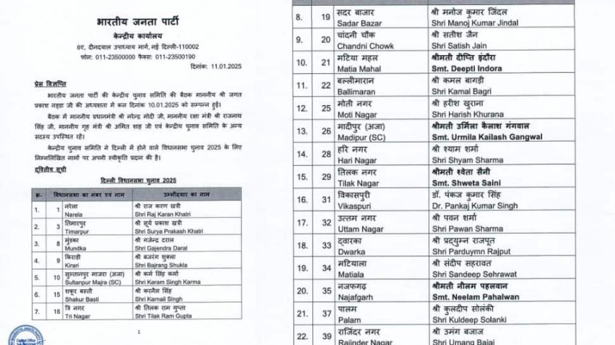 Delhi Assembly Polls: BJP’s 2nd List Out, Kapil Mishra Fielded From Karawal Nagar