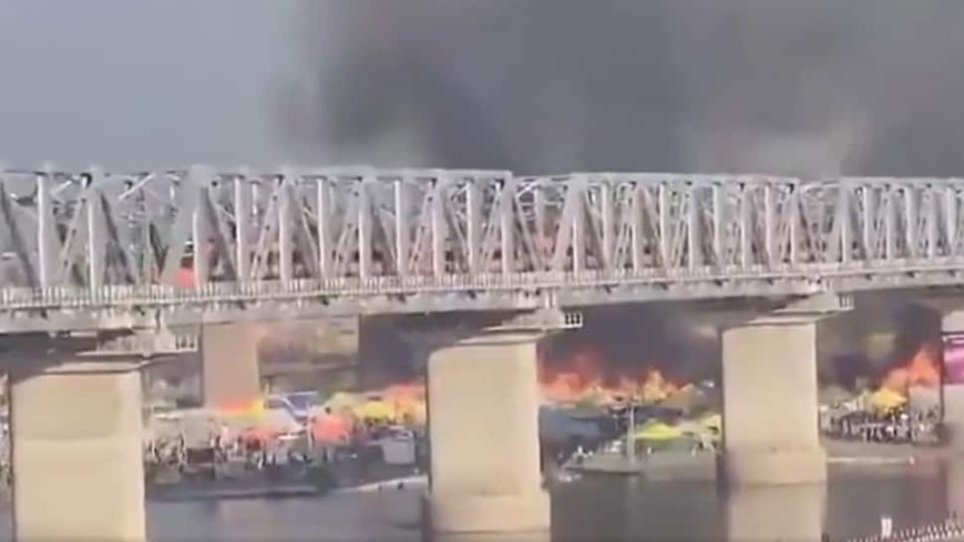 Massive Fire Engulfs Mahakumbh In Prayagraj: 200 Tents Destroyed, One Injured | Video