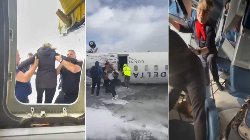 Chilling Video Shows Passengers Crawling Out Of Delta Flight's Wreckage At Canada Airport: WATCH