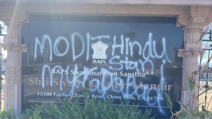 ‘Despicable Acts’: MEA Condemns Vandalism Of BAPS Hindu Temple In US With Anti-India Graffiti