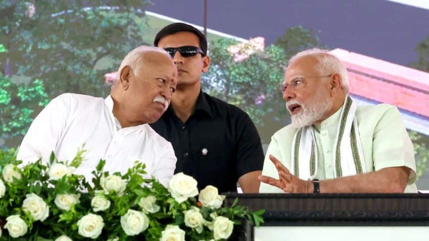 RSS Chief Mohan Bhagwat Meets PM Modi At His Residence