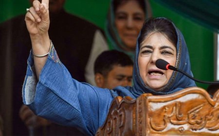 Mehbooba Mufti Lauds Navy Officer`s Wife For Peace Appeal, Slams Farooq Abdullah