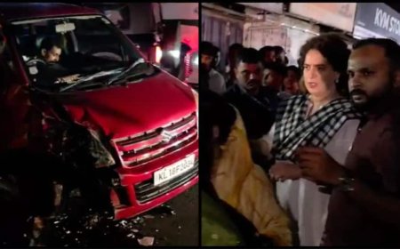 Priyanka Gandhi Halts Convoy To Help Road Accident Victims In Kozhikode | Video Goes Viral