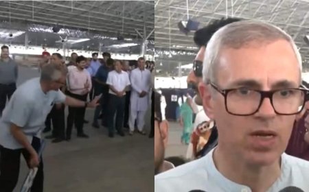 Moment Of Joy Amid Tensions: J-K CM Omar Abdullah Plays Cricket With Kid At Samba Relief Camp – WATCH