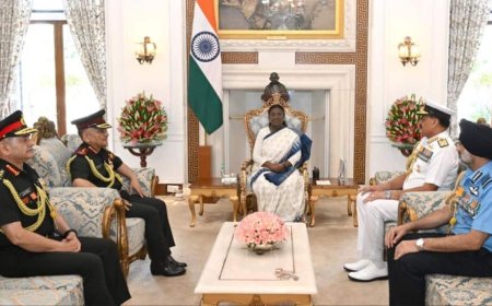 Operation Sindoor: Military Chiefs, CDS Brief President Murmu On Pahalgam Revenge