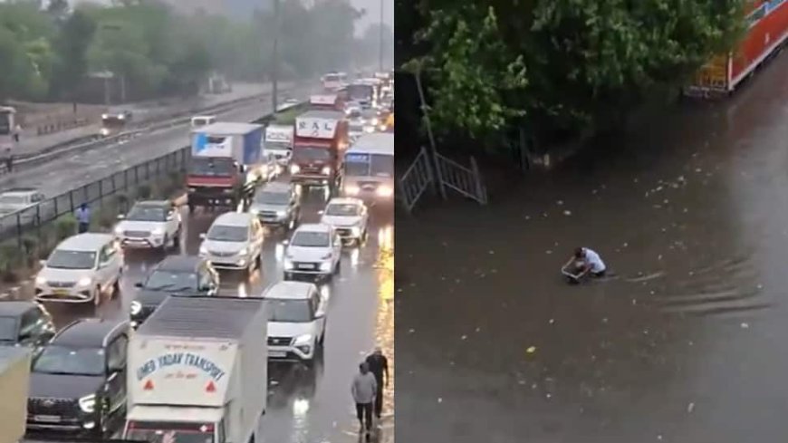 Heavy Rain Batters Gurugram As Waterlogging, Power Outages Bring City To Its Knees — VIDEO