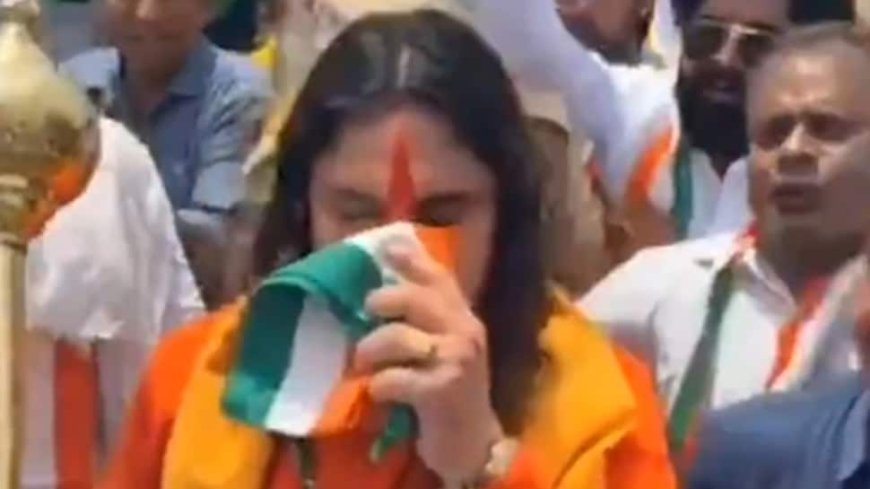 Rajasthan: Controversy Erupts After BJP MLA Wipes Sweat With Tricolour During Tiranga Yatra