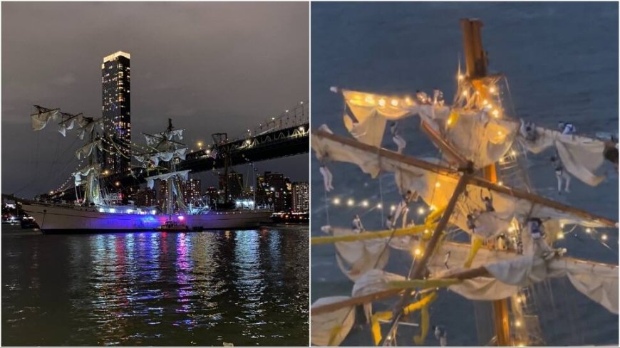 Mexican Navy Vessel Slams Into Brooklyn Bridge, Injuring Many As People Cling To Masts: Watch Shocking Video